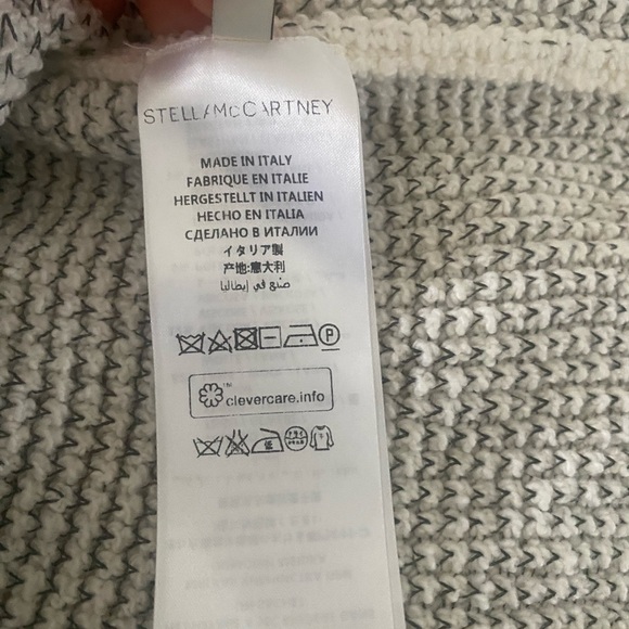 STELLA MCCARTNEY wool gray/white sweater long skirt size 44 (USA size 8-10) - Picture 7 of 11